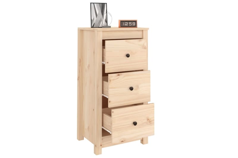 beBasic skænk 40x35x80 cm massivt fyrretræ - Brun - Møbler - Borde - Aflastningsbord - Lampebord