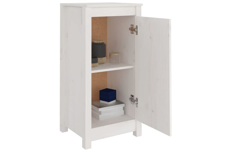 beBasic skænke 2 stk. 40x35x80 cm massivt fyrretræ hvid - Hvid - Møbler - Borde - Aflastningsbord - Lampebord