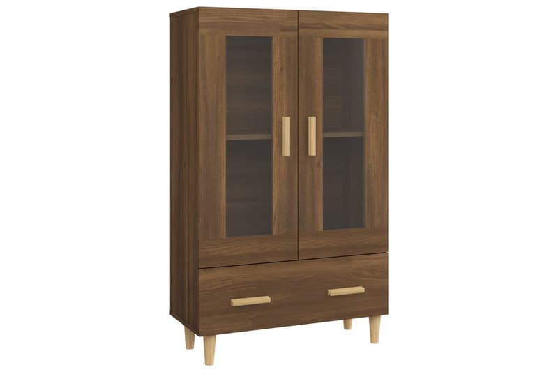 beBasic skab 70x31x115 cm konstrueret træ brun egetræ - Brun - Møbler - Borde - Aflastningsbord - Lampebord