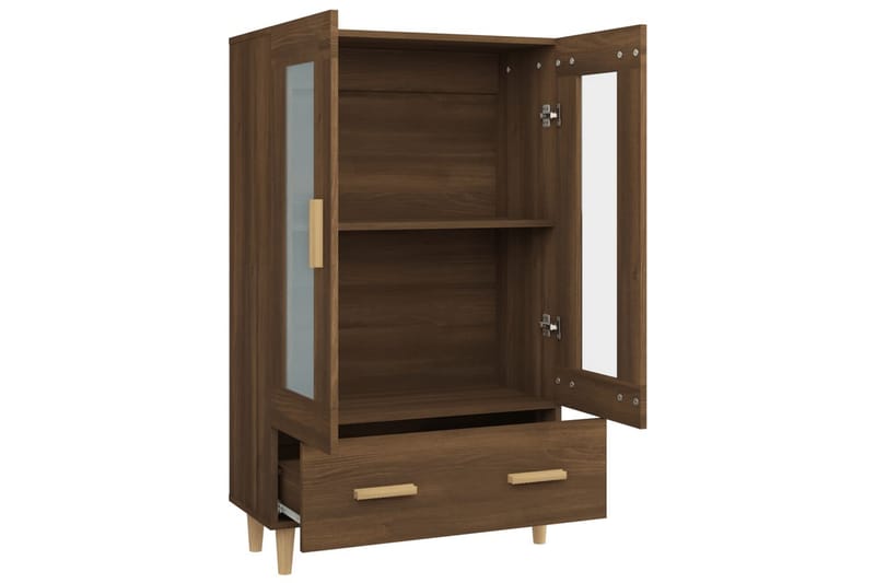 beBasic skab 70x31x115 cm konstrueret træ brun egetræ - Brun - Møbler - Borde - Aflastningsbord - Lampebord
