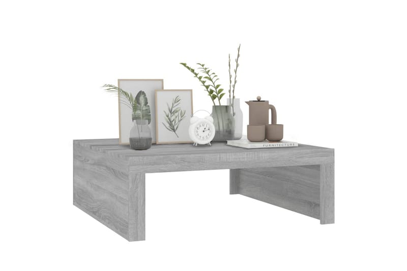 beBasic sofabord 100x100x35 cm konstrueret træ grå sonoma-eg - GrÃ¥ - Møbler - Borde - Aflastningsbord - Lampebord