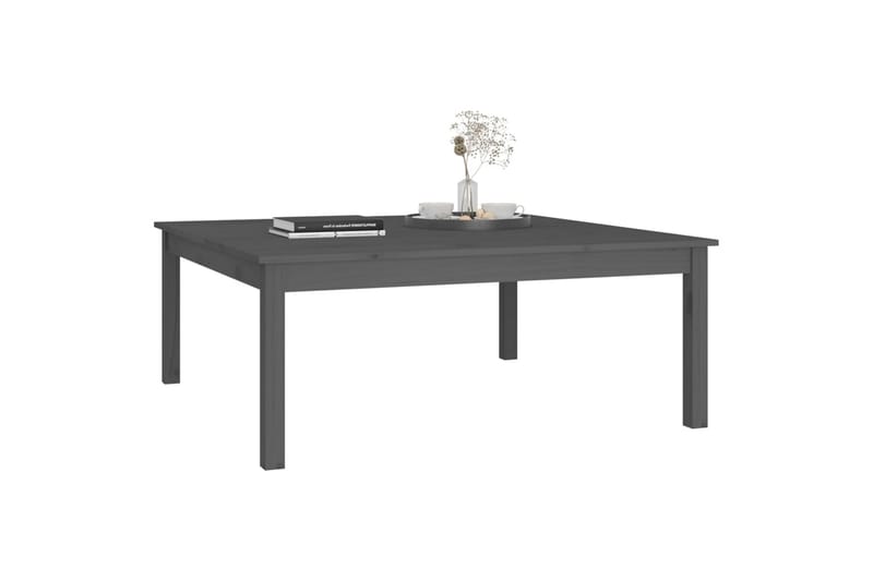 beBasic sofabord 100x100x40 cm massivt fyrretræ grå - GrÃ¥ - Møbler - Borde - Aflastningsbord - Lampebord
