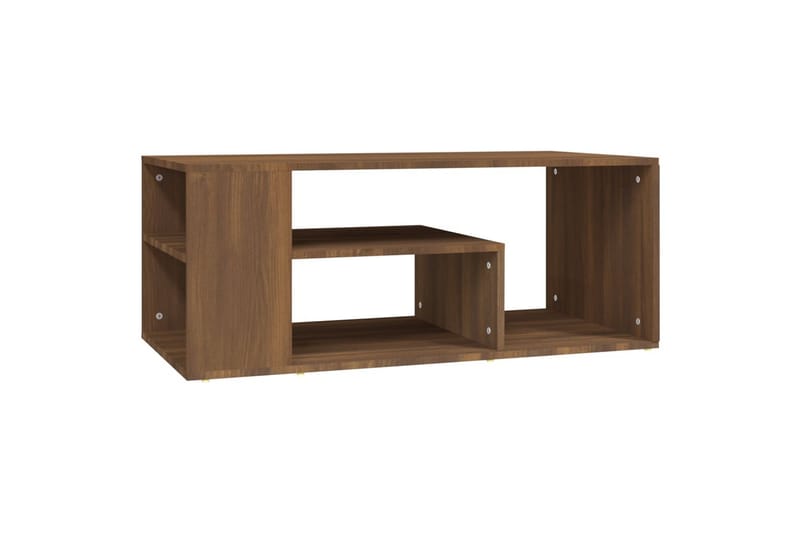 beBasic sofabord 100x50x40 cm konstrueret træ brun egetræsfarve - Brun - Møbler - Borde - Aflastningsbord - Lampebord