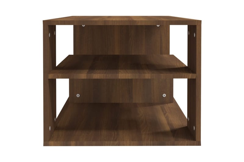 beBasic sofabord 100x50x40 cm konstrueret træ brun egetræsfarve - Brun - Møbler - Borde - Aflastningsbord - Lampebord