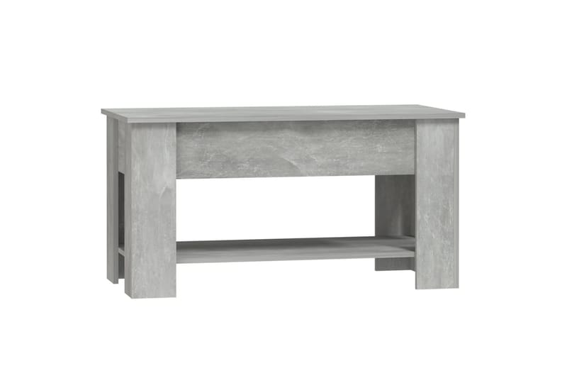 beBasic sofabord 101x49x52 cm konstrueret træ betongrå - GrÃ¥ - Møbler - Borde - Aflastningsbord - Lampebord