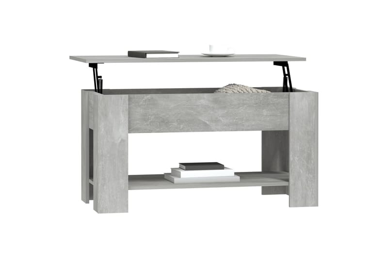 beBasic sofabord 101x49x52 cm konstrueret træ betongrå - GrÃ¥ - Lampebord - Bakkebord & små borde