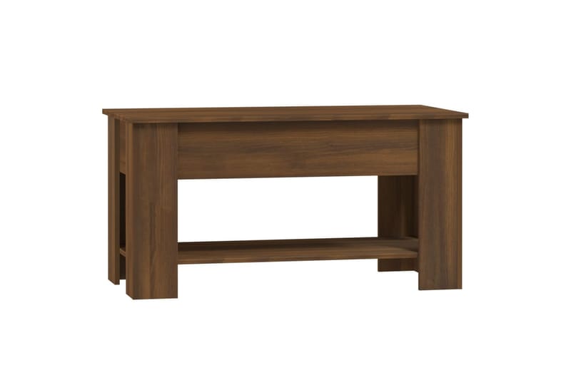 beBasic sofabord 101x49x52 cm konstrueret træ brun egetræsfarve - Brun - Lampebord - Bakkebord & små borde