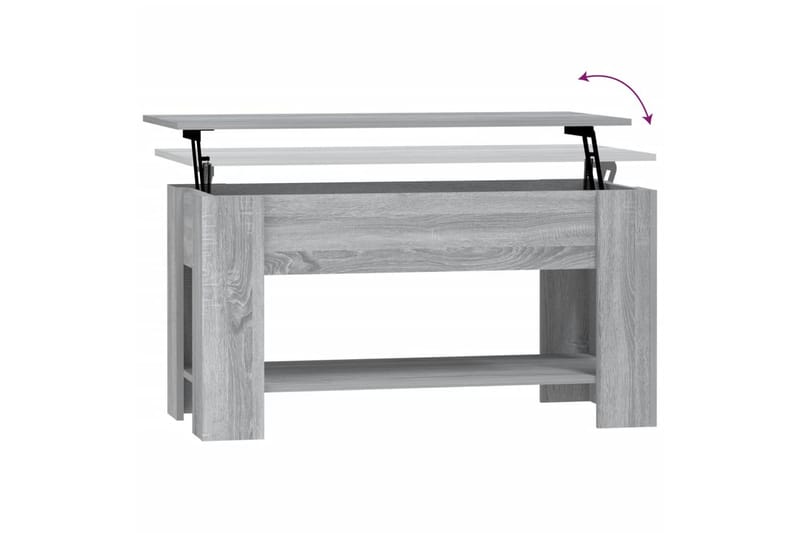 beBasic sofabord 101x49x52 cm konstrueret træ grå sonoma-eg - GrÃ¥ - Lampebord - Bakkebord & små borde