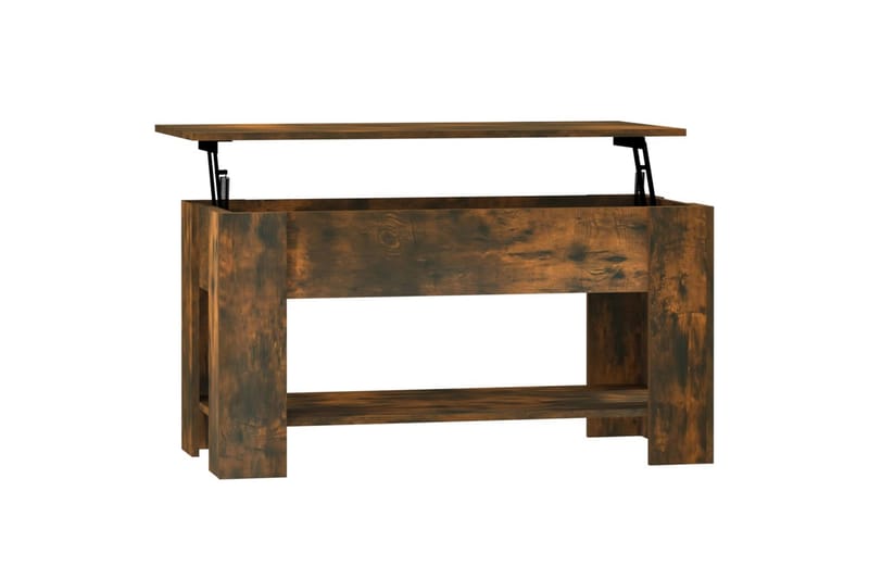 beBasic sofabord 101x49x52 cm konstrueret træ røget egetræsfarve - Brun - Møbler - Borde - Aflastningsbord - Lampebord