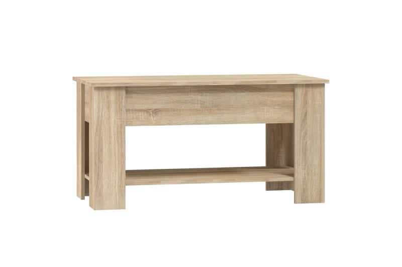 beBasic sofabord 101x49x52 cm konstrueret træ sonoma-eg - Brun - Lampebord - Bakkebord & små borde