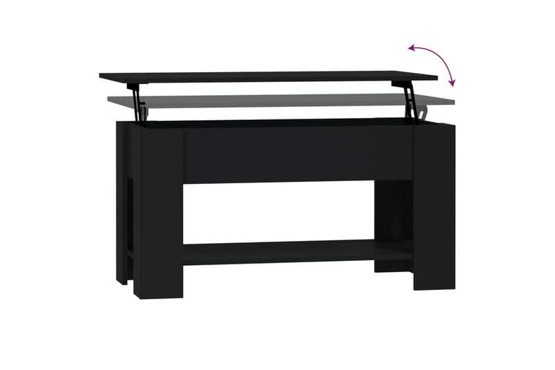 beBasic sofabord 101x49x52 cm konstrueret træ sort - Sort - Lampebord - Bakkebord & små borde