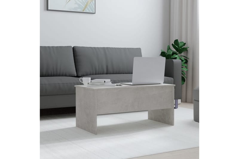 beBasic sofabord 102x50,5x46,5 cm konstrueret træ betongrå - GrÃ¥ - Lampebord - Bakkebord & små borde