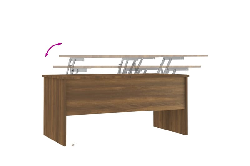 beBasic sofabord 102x50,5x46,5 cm konstrueret træ brun egetræsfarve - Brun - Lampebord - Bakkebord & små borde