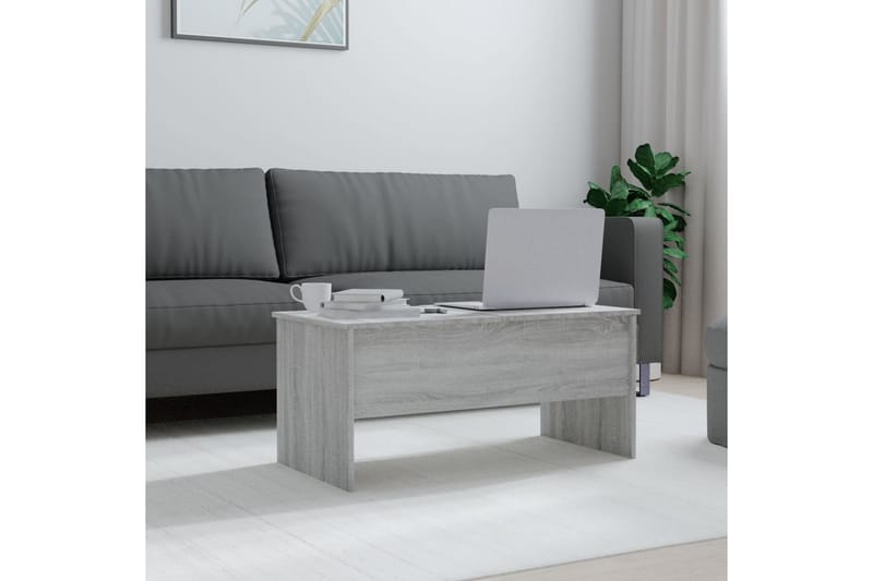 beBasic sofabord 102x50,5x46,5 cm konstrueret træ grå sonoma-eg - GrÃ¥ - Lampebord - Bakkebord & små borde