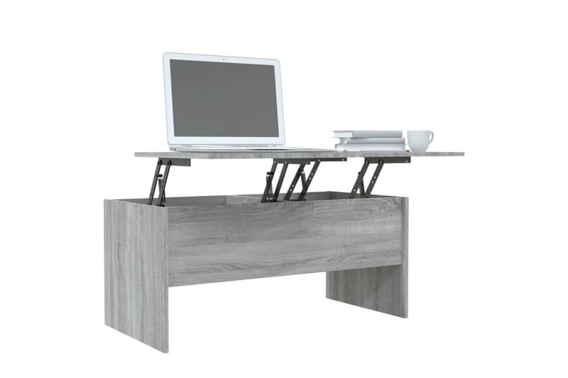 beBasic sofabord 102x50,5x46,5 cm konstrueret træ grå sonoma-eg - GrÃ¥ - Lampebord - Bakkebord & små borde