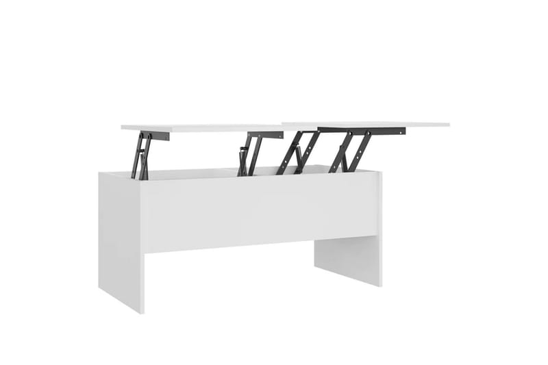 beBasic sofabord 102x50,5x46,5 cm konstrueret træ hvid - Hvid - Møbler - Borde - Aflastningsbord - Lampebord