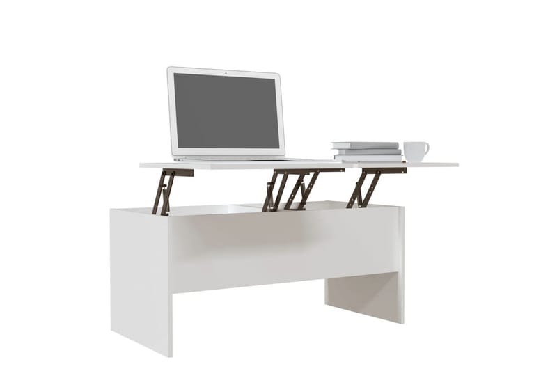 beBasic sofabord 102x50,5x46,5 cm konstrueret træ hvid - Hvid - Møbler - Borde - Aflastningsbord - Lampebord