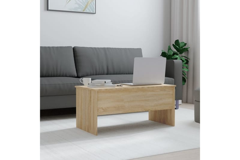 beBasic sofabord 102x50,5x46,5 cm konstrueret træ sonoma-eg - Brun - Lampebord - Bakkebord & små borde