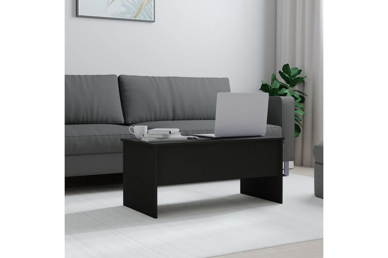 beBasic sofabord 102x50,5x46,5 cm konstrueret træ sort - Sort - Møbler - Borde - Aflastningsbord - Lampebord