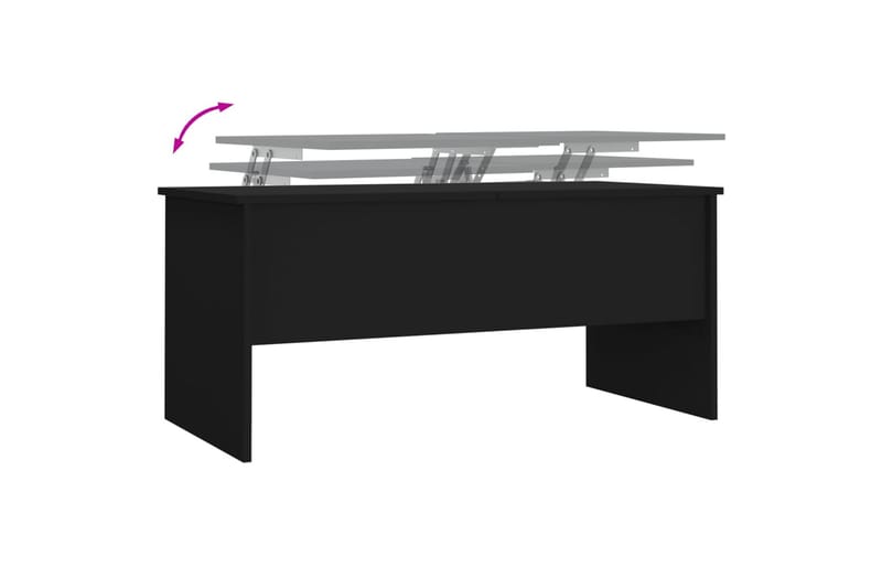 beBasic sofabord 102x50,5x46,5 cm konstrueret træ sort - Sort - Møbler - Borde - Aflastningsbord - Lampebord