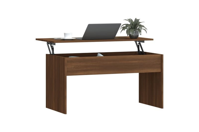 beBasic sofabord 102x50,5x52,5 cm konstrueret træ brun egetræsfarve - Brun - Lampebord - Bakkebord & små borde