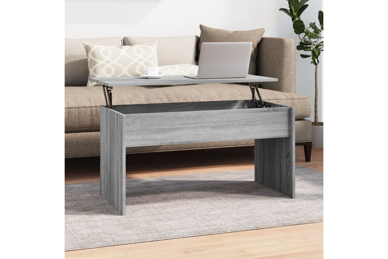 beBasic sofabord 102x50,5x52,5 cm konstrueret træ grå sonoma-eg - GrÃ¥ - Lampebord - Bakkebord & små borde
