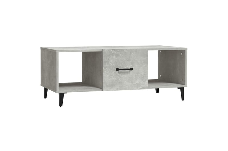 beBasic sofabord 102x50x40 cm konstrueret træ betongrå - GrÃ¥ - Møbler - Borde - Aflastningsbord - Lampebord