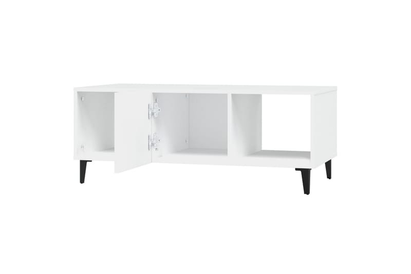 beBasic sofabord 102x50x40 cm konstrueret træ hvid - Hvid - Møbler - Borde - Aflastningsbord - Lampebord