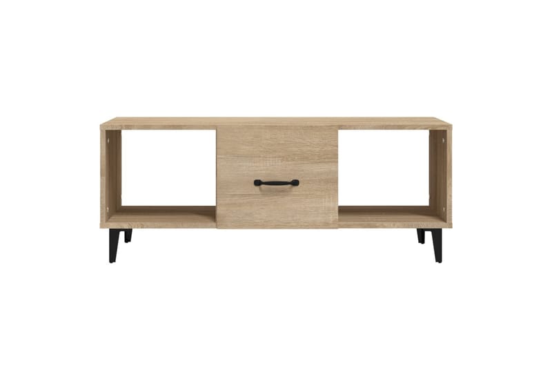 beBasic sofabord 102x50x40 cm konstrueret træ sonoma-eg - Brun - Møbler - Borde - Aflastningsbord - Lampebord