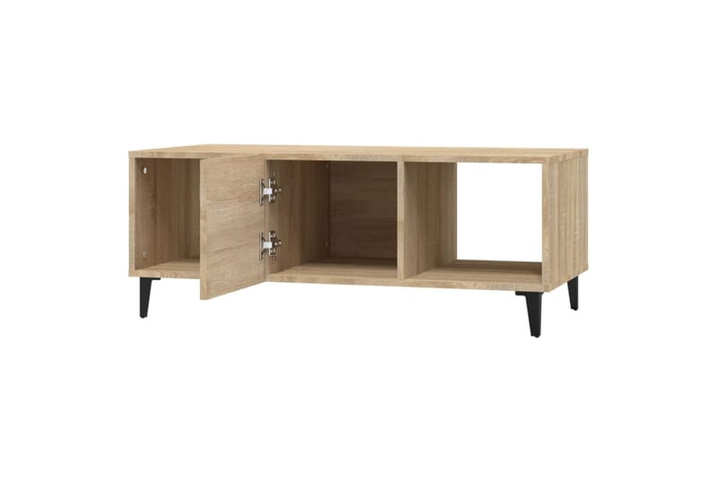 beBasic sofabord 102x50x40 cm konstrueret træ sonoma-eg - Brun - Møbler - Borde - Aflastningsbord - Lampebord