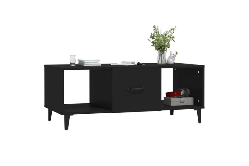 beBasic sofabord 102x50x40 cm konstrueret træ sort - Sort - Møbler - Borde - Aflastningsbord - Lampebord