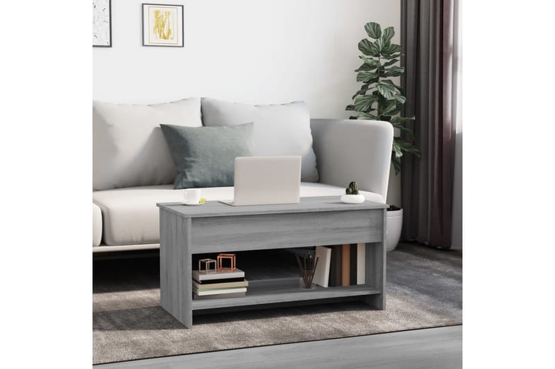 beBasic sofabord 102x50x52,5 cm konstrueret træ grå sonoma-eg - GrÃ¥ - Lampebord - Bakkebord & små borde