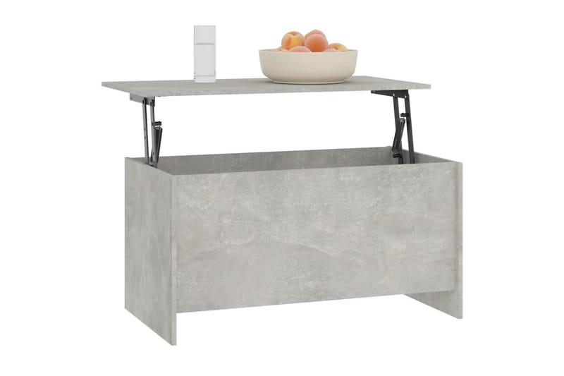 beBasic sofabord 102x55,5x52,5 cm konstrueret træ betongrå - GrÃ¥ - Møbler - Borde - Aflastningsbord - Lampebord