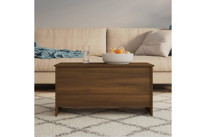beBasic sofabord 102x55,5x52,5 cm konstrueret træ brun egetræsfarve - Brun - Lampebord - Bakkebord & små borde