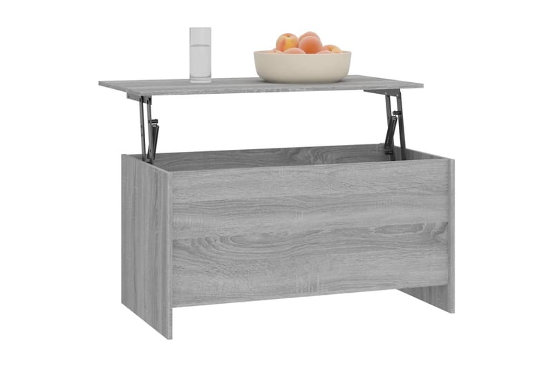 beBasic sofabord 102x55,5x52,5 cm konstrueret træ grå sonoma-eg - GrÃ¥ - Møbler - Borde - Aflastningsbord - Lampebord