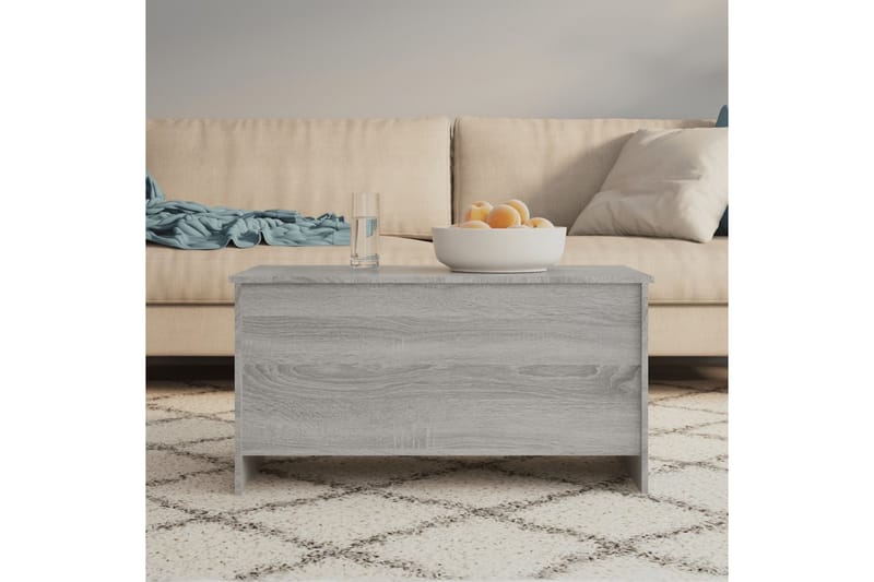 beBasic sofabord 102x55,5x52,5 cm konstrueret træ grå sonoma-eg - GrÃ¥ - Møbler - Borde - Aflastningsbord - Lampebord
