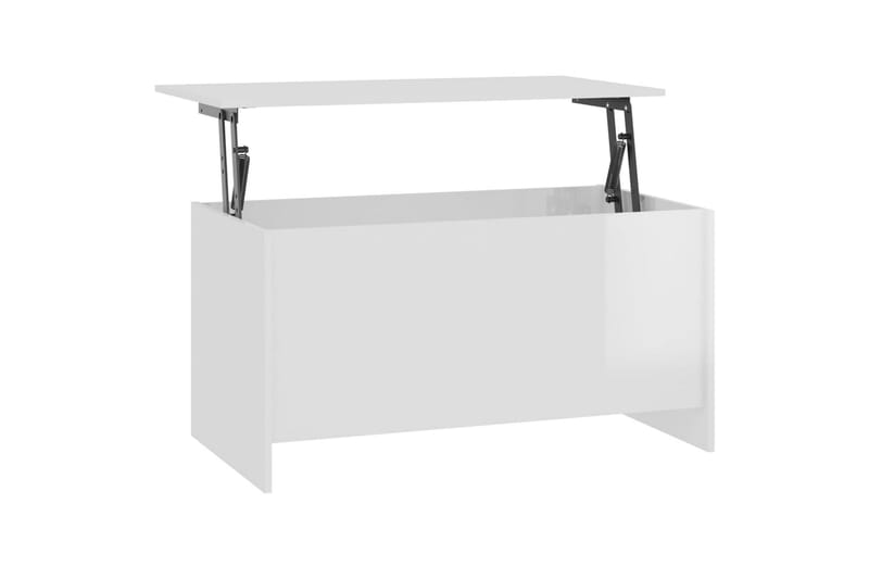 beBasic sofabord 102x55,5x52,5 cm konstrueret træ hvid højglans - Hvid - Møbler - Borde - Aflastningsbord - Lampebord
