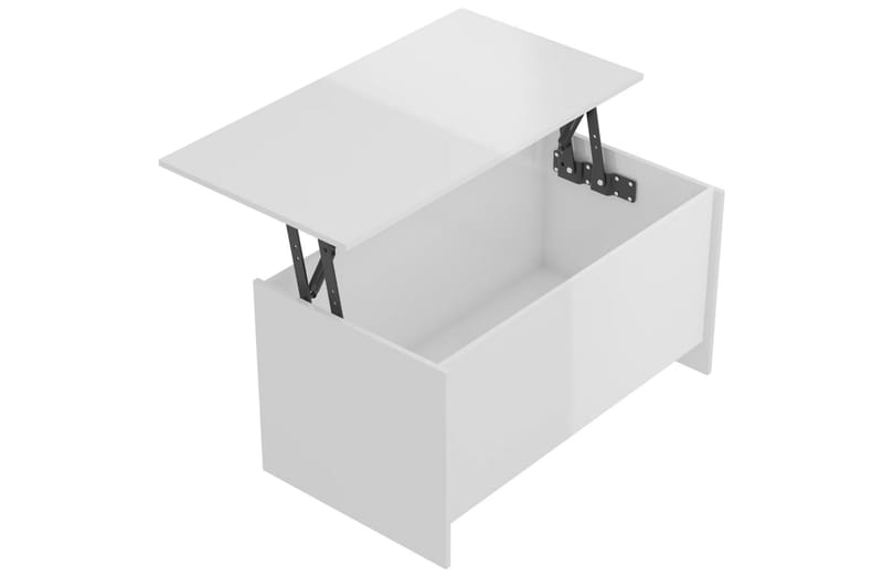 beBasic sofabord 102x55,5x52,5 cm konstrueret træ hvid højglans - Hvid - Møbler - Borde - Aflastningsbord - Lampebord