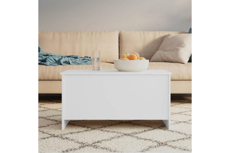 beBasic sofabord 102x55,5x52,5 cm konstrueret træ hvid - Hvid - Møbler - Borde - Aflastningsbord - Lampebord