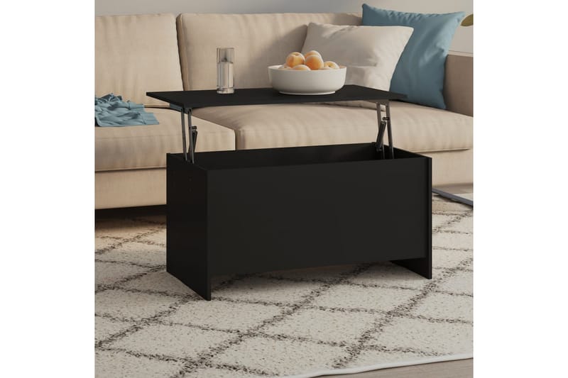 beBasic sofabord 102x55,5x52,5 cm konstrueret træ sort - Sort - Møbler - Borde - Aflastningsbord - Lampebord