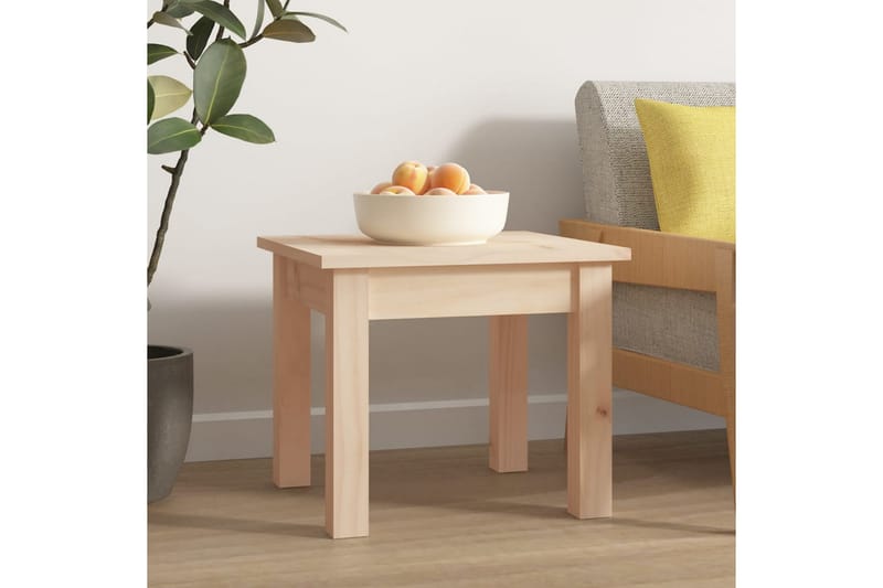 beBasic sofabord 35x35x30 cm massivt fyrretræ - Brun - Lampebord - Bakkebord & små borde