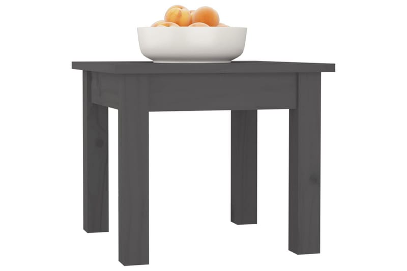 beBasic sofabord 35x35x30 cm massivt fyrretræ grå - GrÃ¥ - Lampebord - Bakkebord & små borde