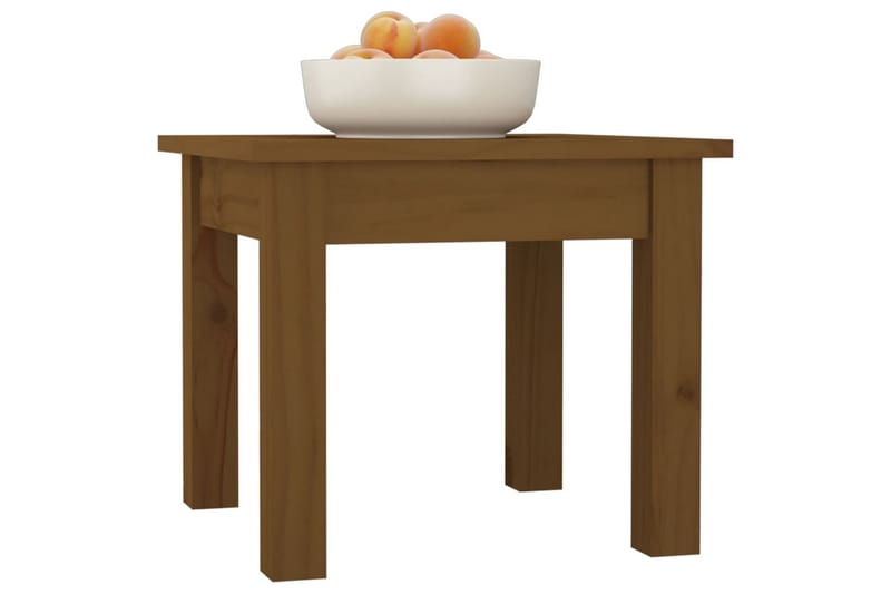 beBasic sofabord 35x35x30 cm massivt fyrretræ gyldenbrun - Brun - Møbler - Borde - Aflastningsbord - Lampebord