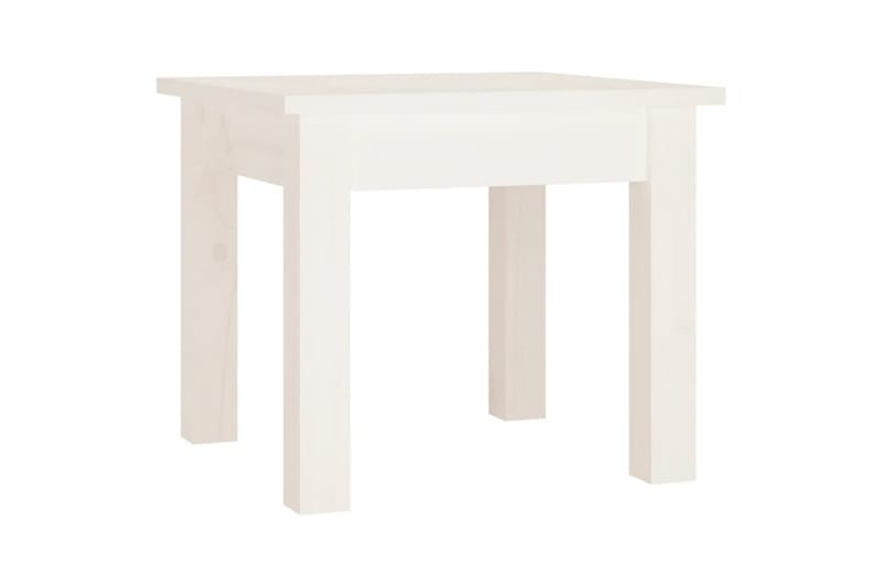 beBasic sofabord 35x35x30 cm massivt fyrretræ hvid - Hvid - Møbler - Borde - Aflastningsbord - Lampebord