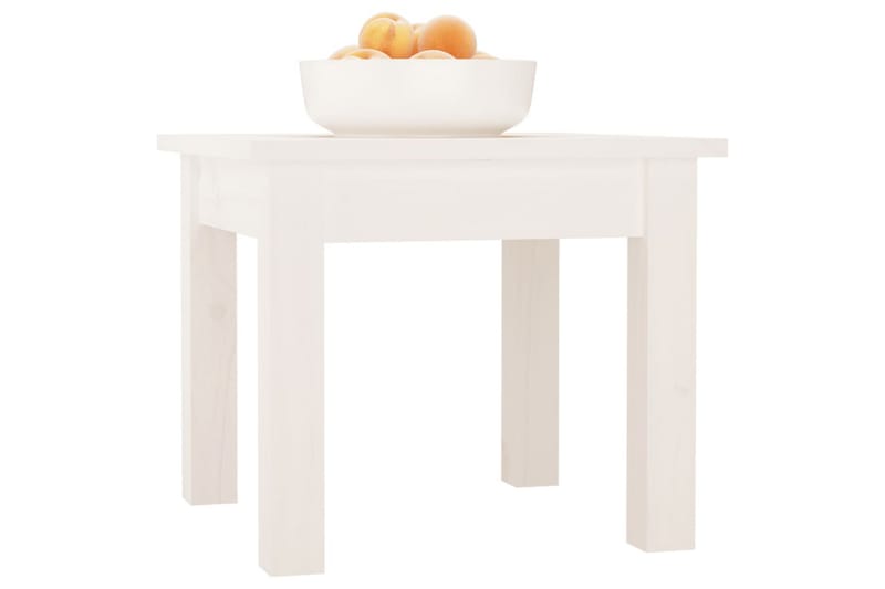 beBasic sofabord 35x35x30 cm massivt fyrretræ hvid - Hvid - Møbler - Borde - Aflastningsbord - Lampebord
