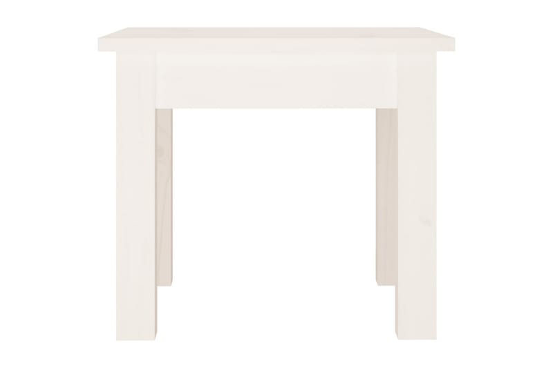 beBasic sofabord 35x35x30 cm massivt fyrretræ hvid - Hvid - Møbler - Borde - Aflastningsbord - Lampebord
