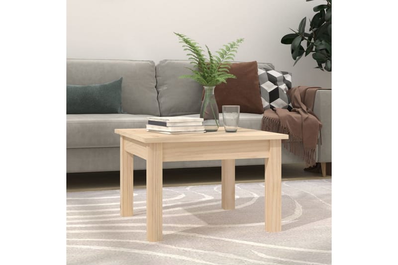beBasic sofabord 45x45x30 cm massivt fyrretræ - Brun - Møbler - Borde - Aflastningsbord - Lampebord