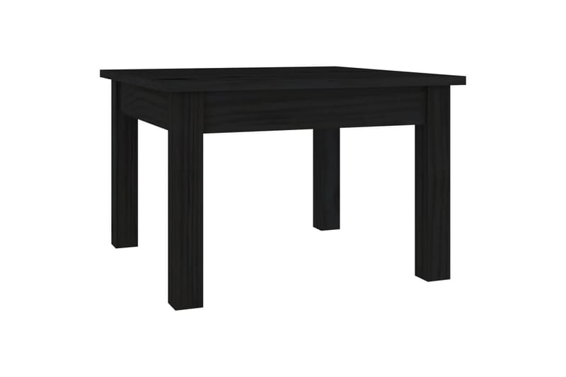 beBasic sofabord 45x45x30 cm massivt fyrretræ sort - Sort - Møbler - Borde - Aflastningsbord - Lampebord