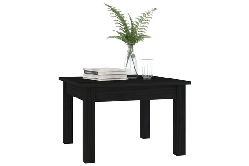 beBasic sofabord 45x45x30 cm massivt fyrretræ sort - Sort - Møbler - Borde - Aflastningsbord - Lampebord