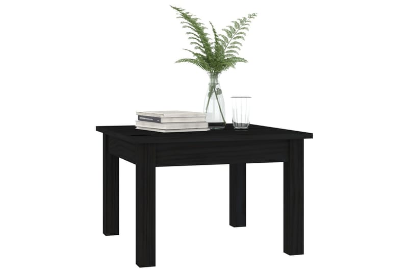 beBasic sofabord 45x45x30 cm massivt fyrretræ sort - Sort - Lampebord - Bakkebord & små borde